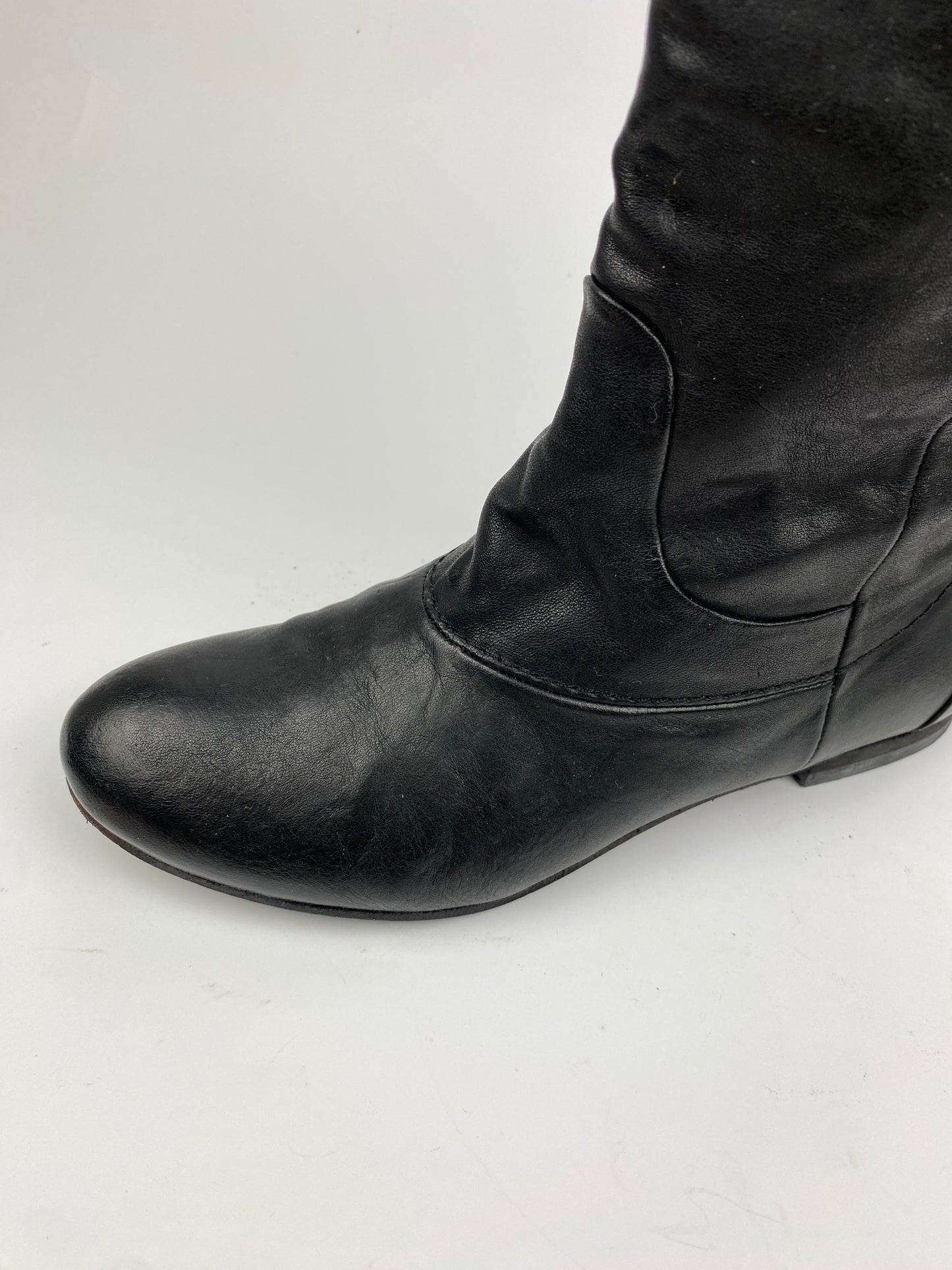 BLACK LEATHER BOOTS