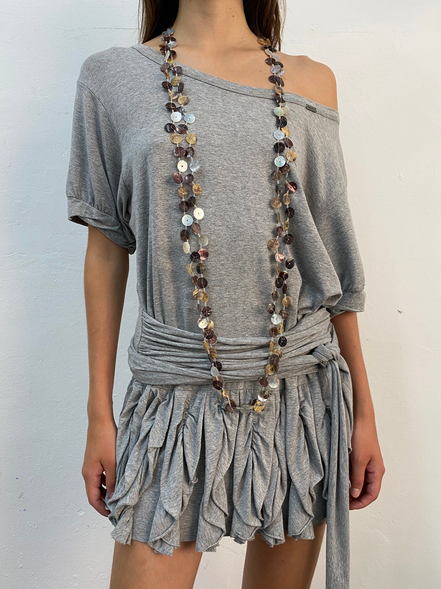OFF-SHOULDER WRAPPED DRESS