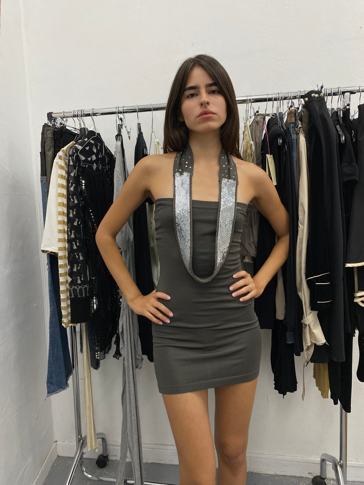 SCARF TUBE DRESS