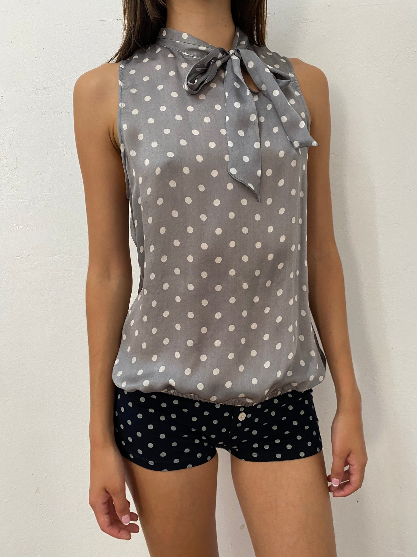 SILK POLKA DOTS BLOUSE