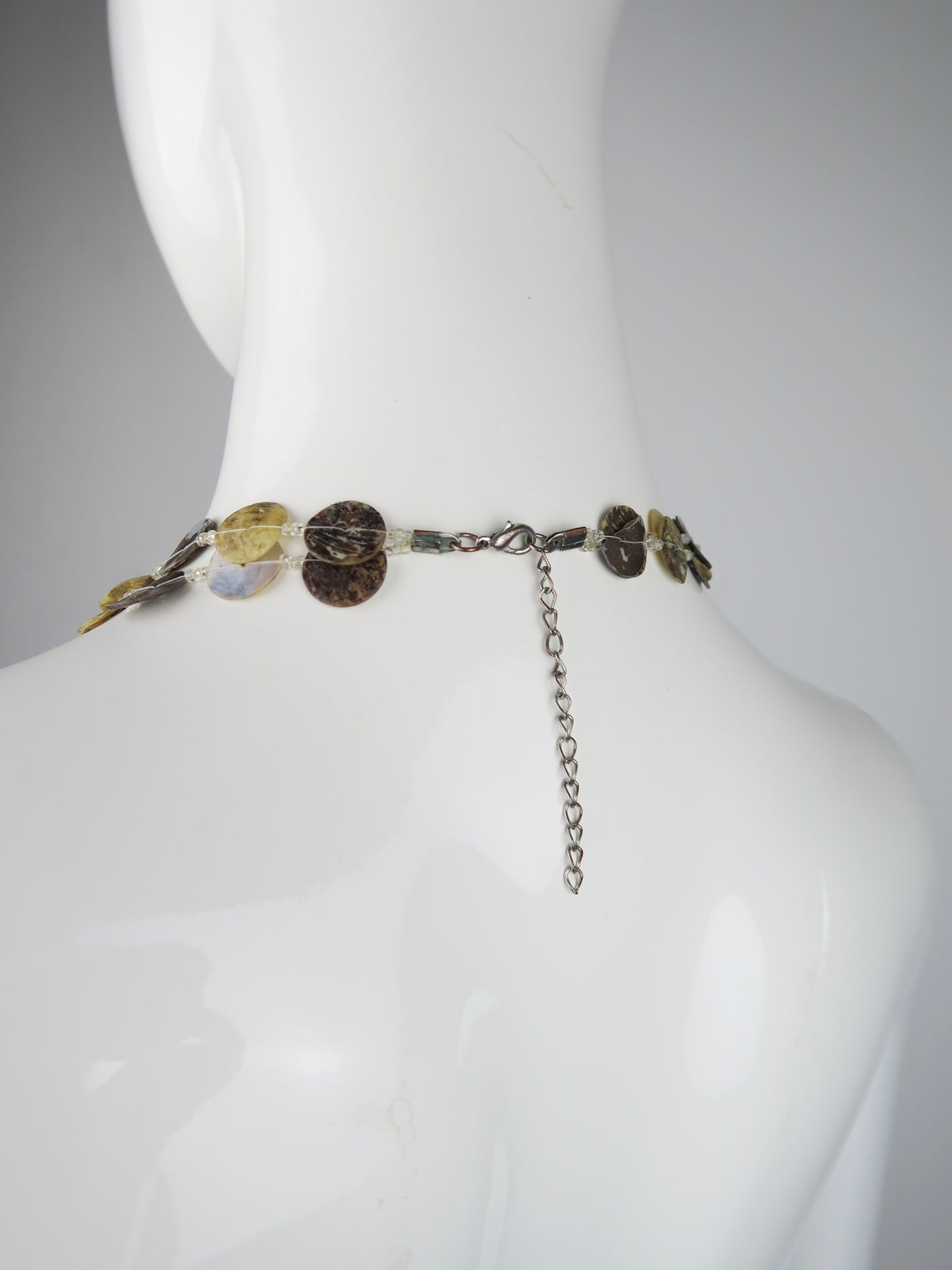 LONG MOTHER OF PEARL NECKLACE