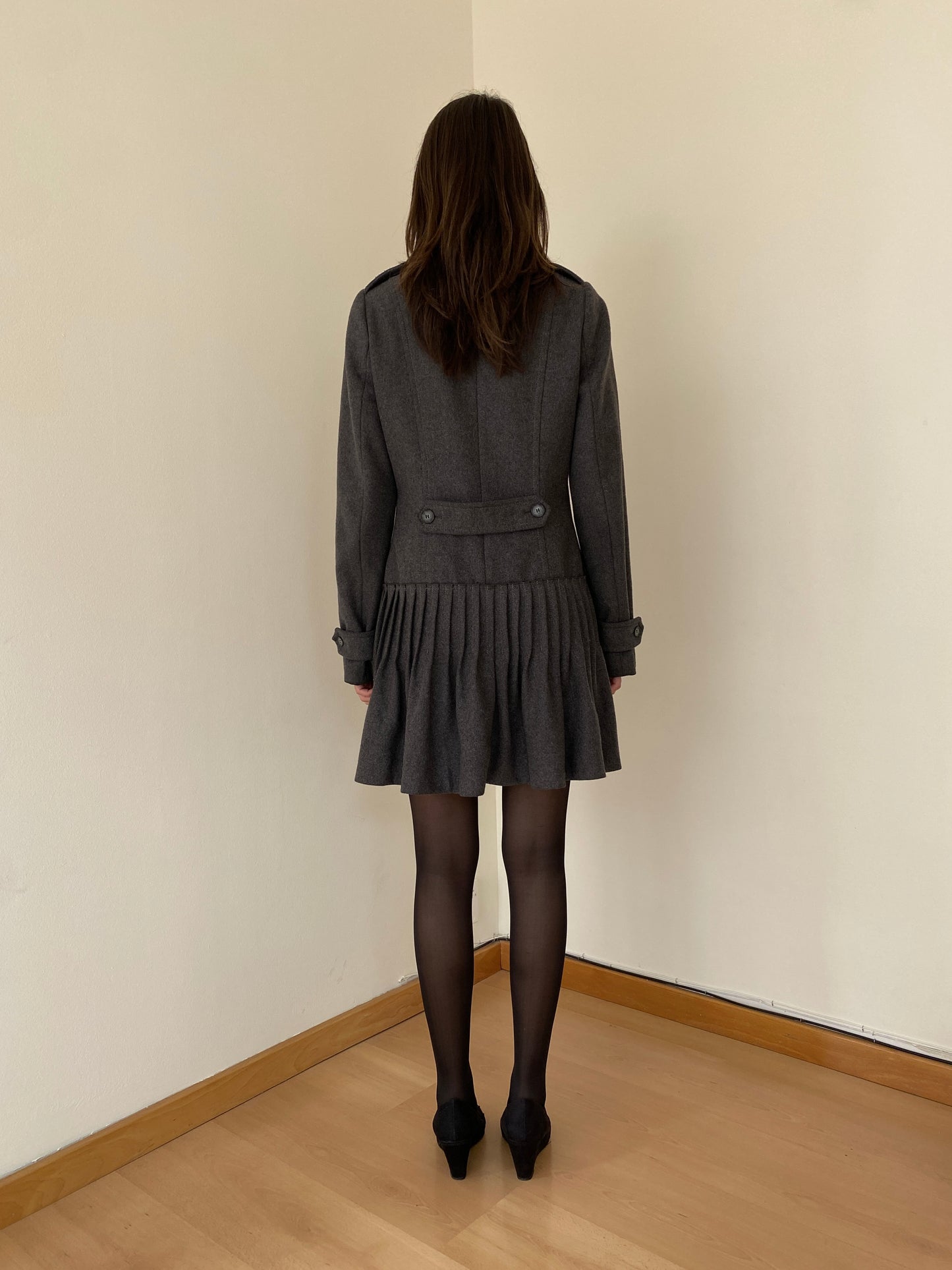 MAX&CO PLEATED WOOL COAT