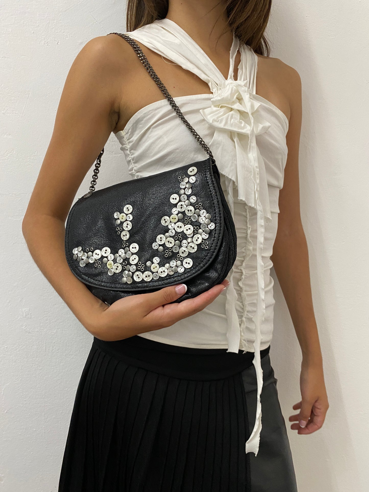 BUTTONS SHOULDER BAG