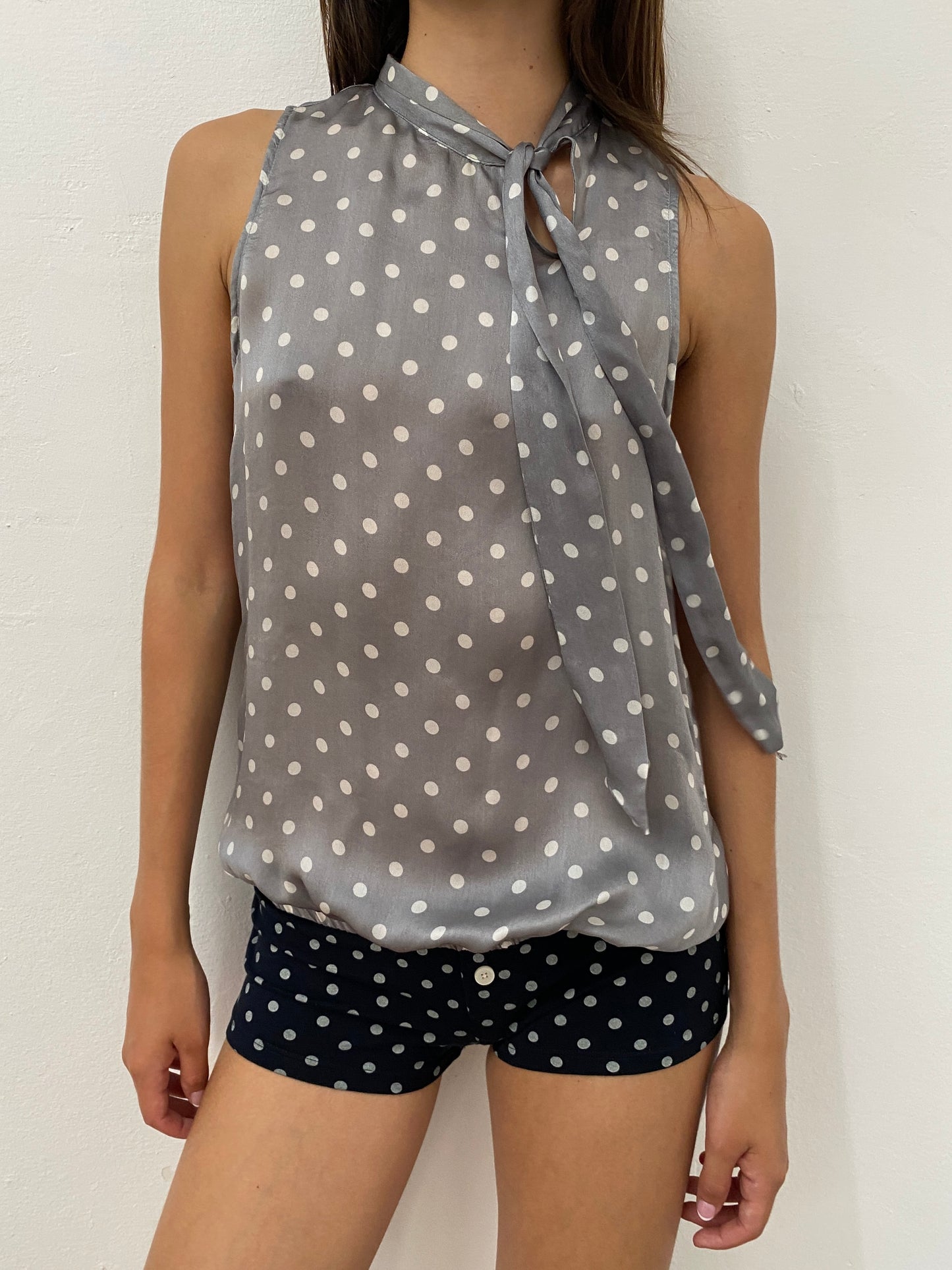 SILK POLKA DOTS BLOUSE
