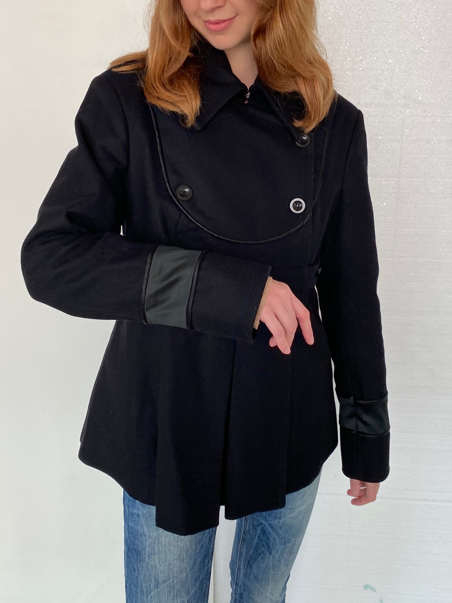 PLEATED WOOL JACKET