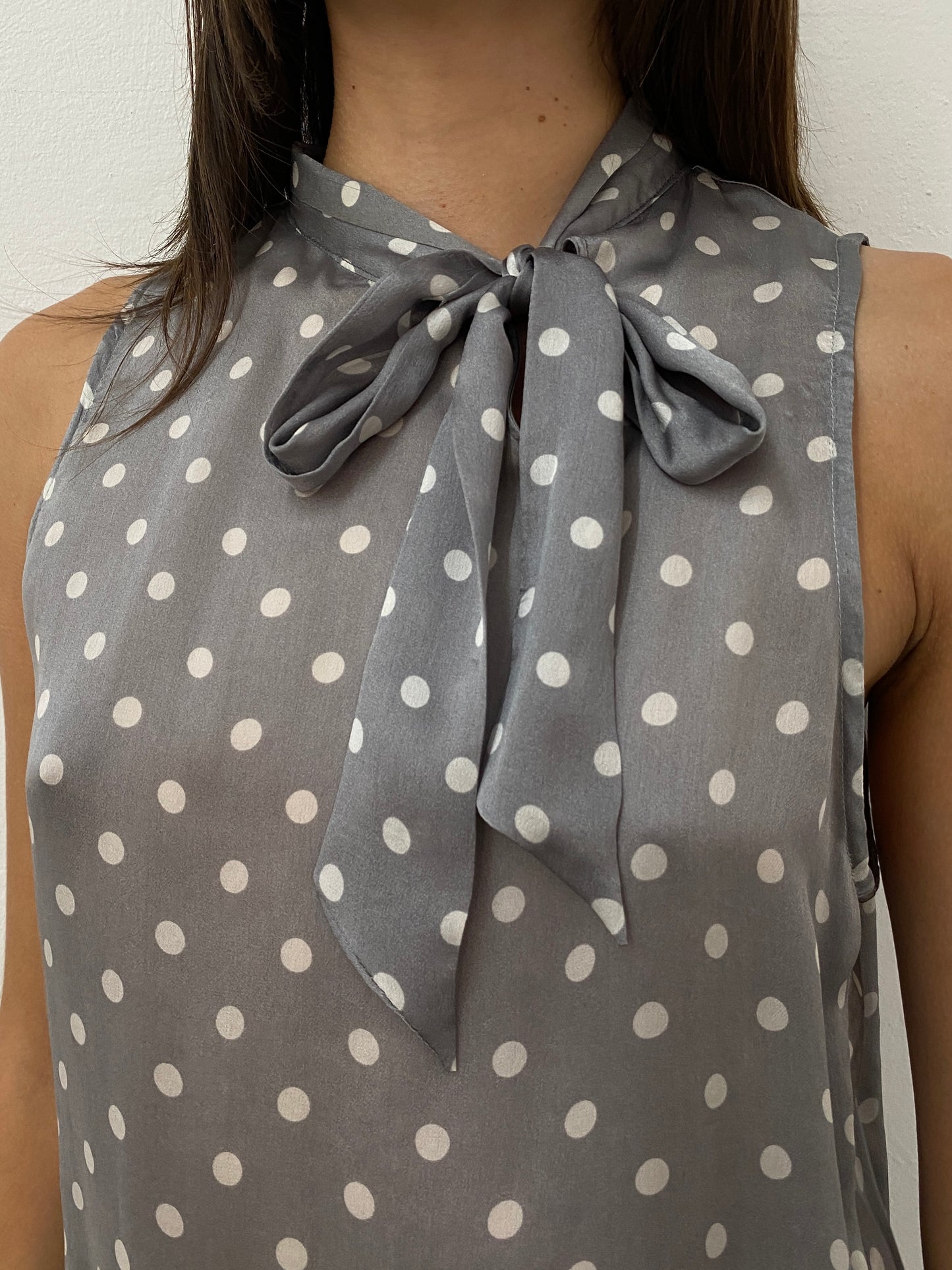 SILK POLKA DOTS BLOUSE