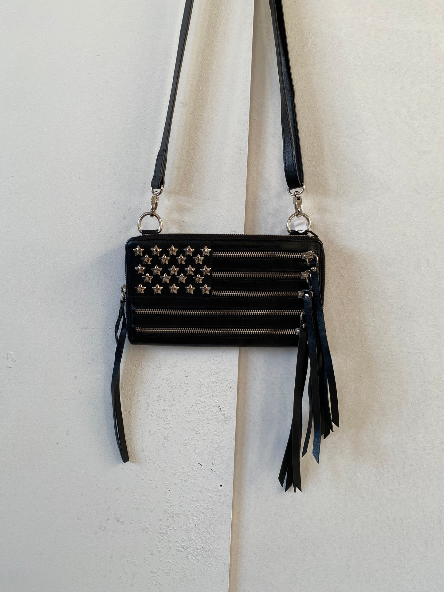 USA FLAG LEATHER BAG