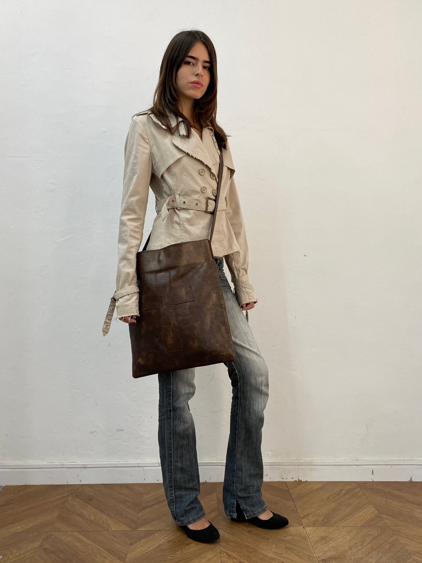 CROPPED TRENCH JACKET