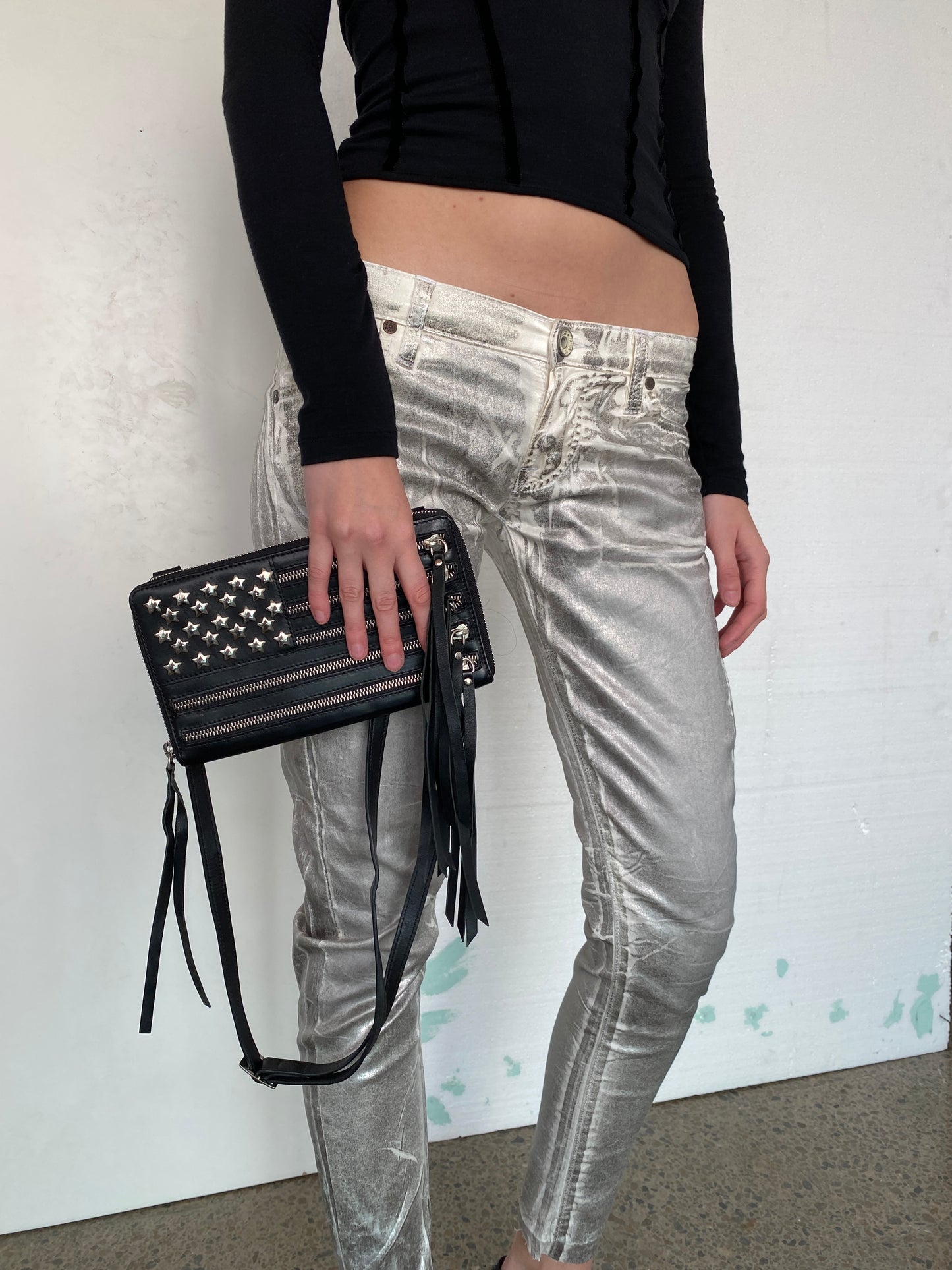 USA FLAG LEATHER BAG