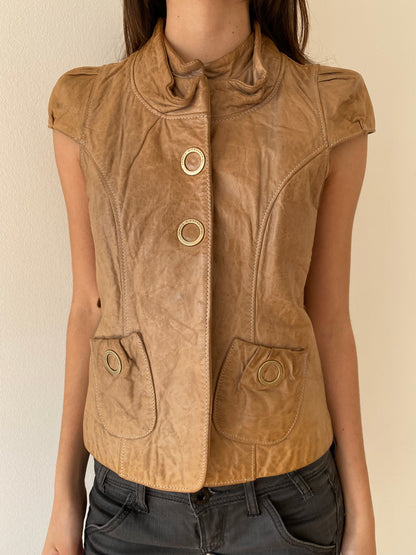 DANIELE ALESSANDRINI LEATHER VEST