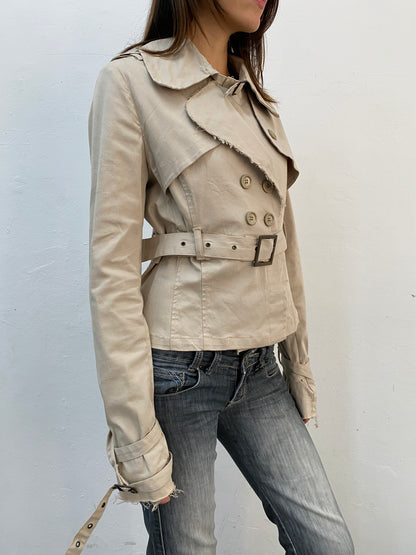 CROPPED TRENCH JACKET