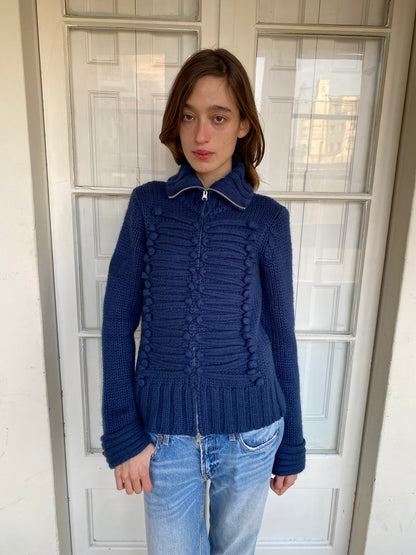 MILITARY PARADE ZIP SWEATER