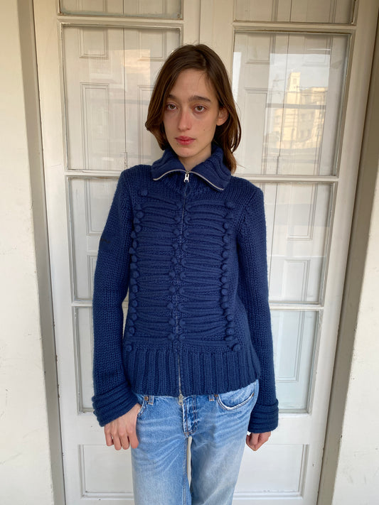 MILITARY PARADE ZIP SWEATER