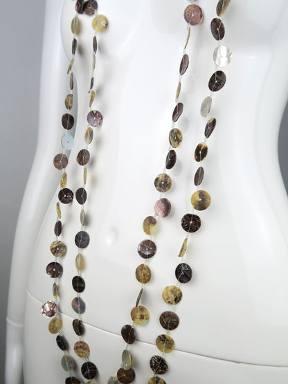 LONG MOTHER OF PEARL NECKLACE