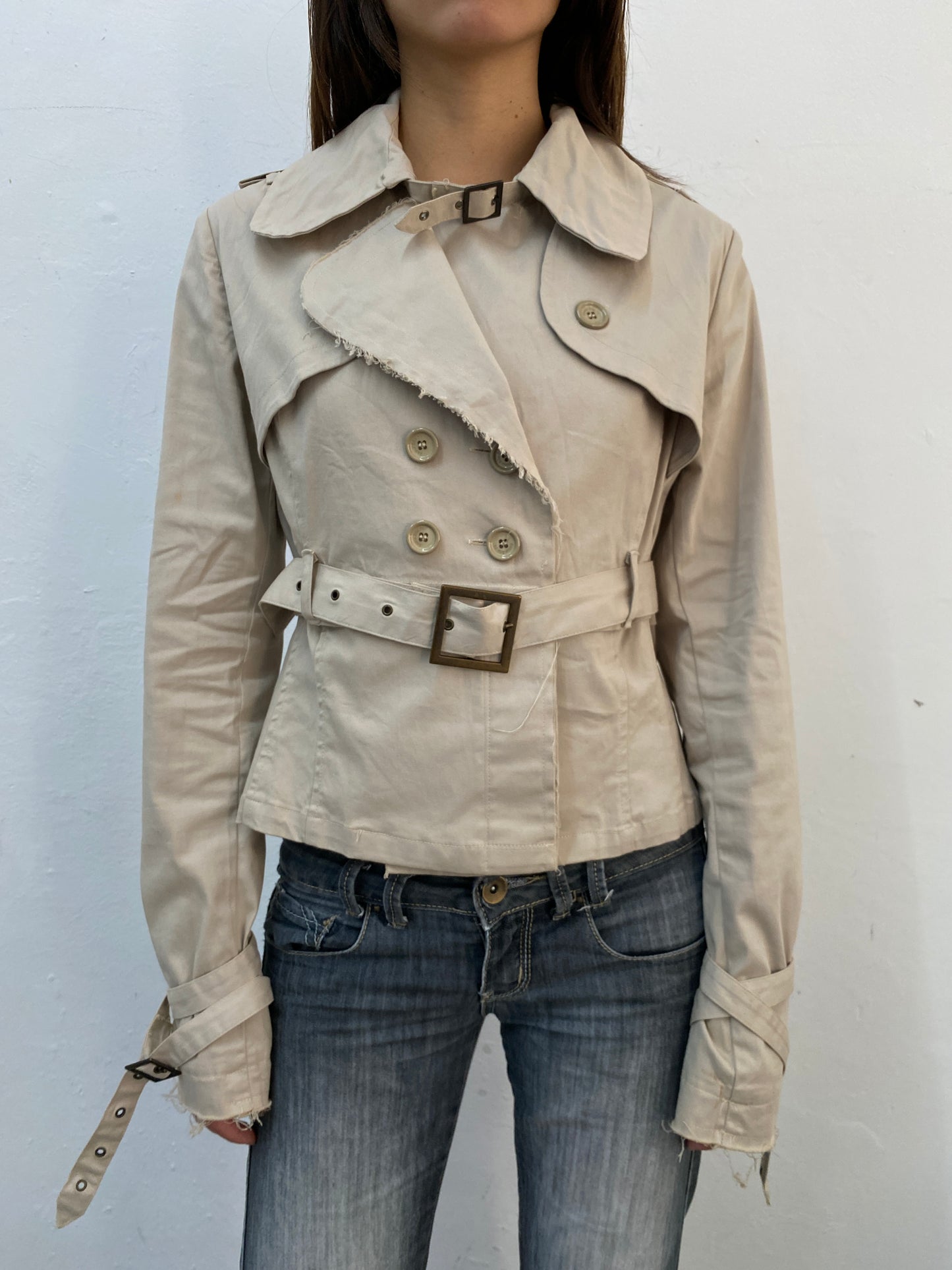 CROPPED TRENCH JACKET