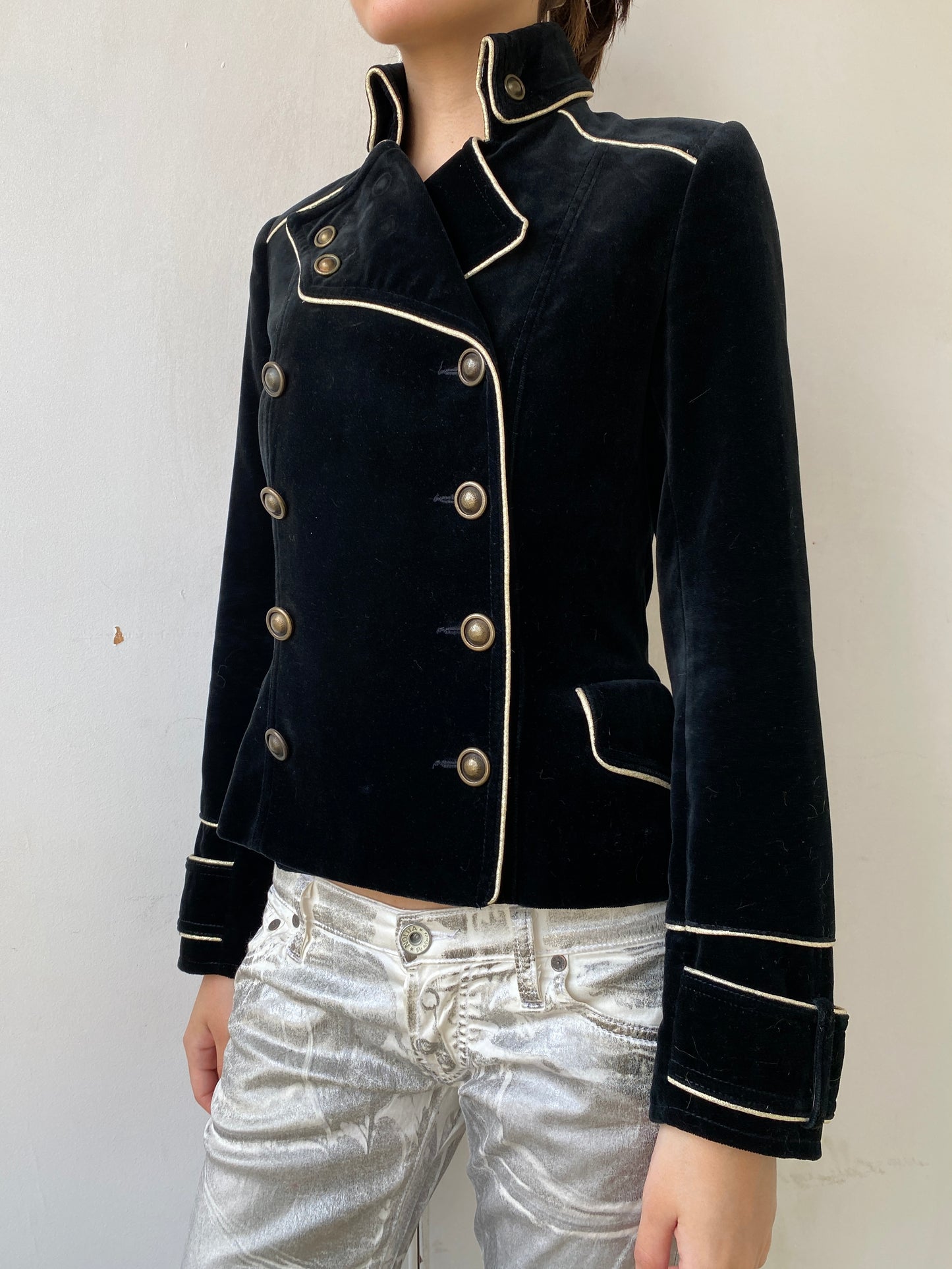 VELVET MILITARY JACKET
