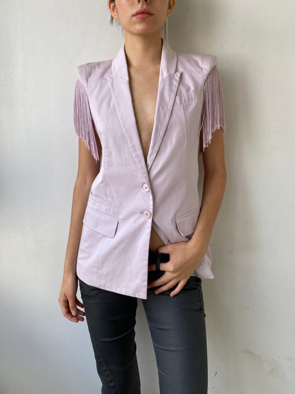 FRINGE PINK BLAZER
