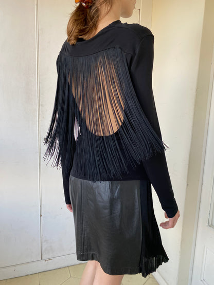 FRINGE OPEN BACK TOP