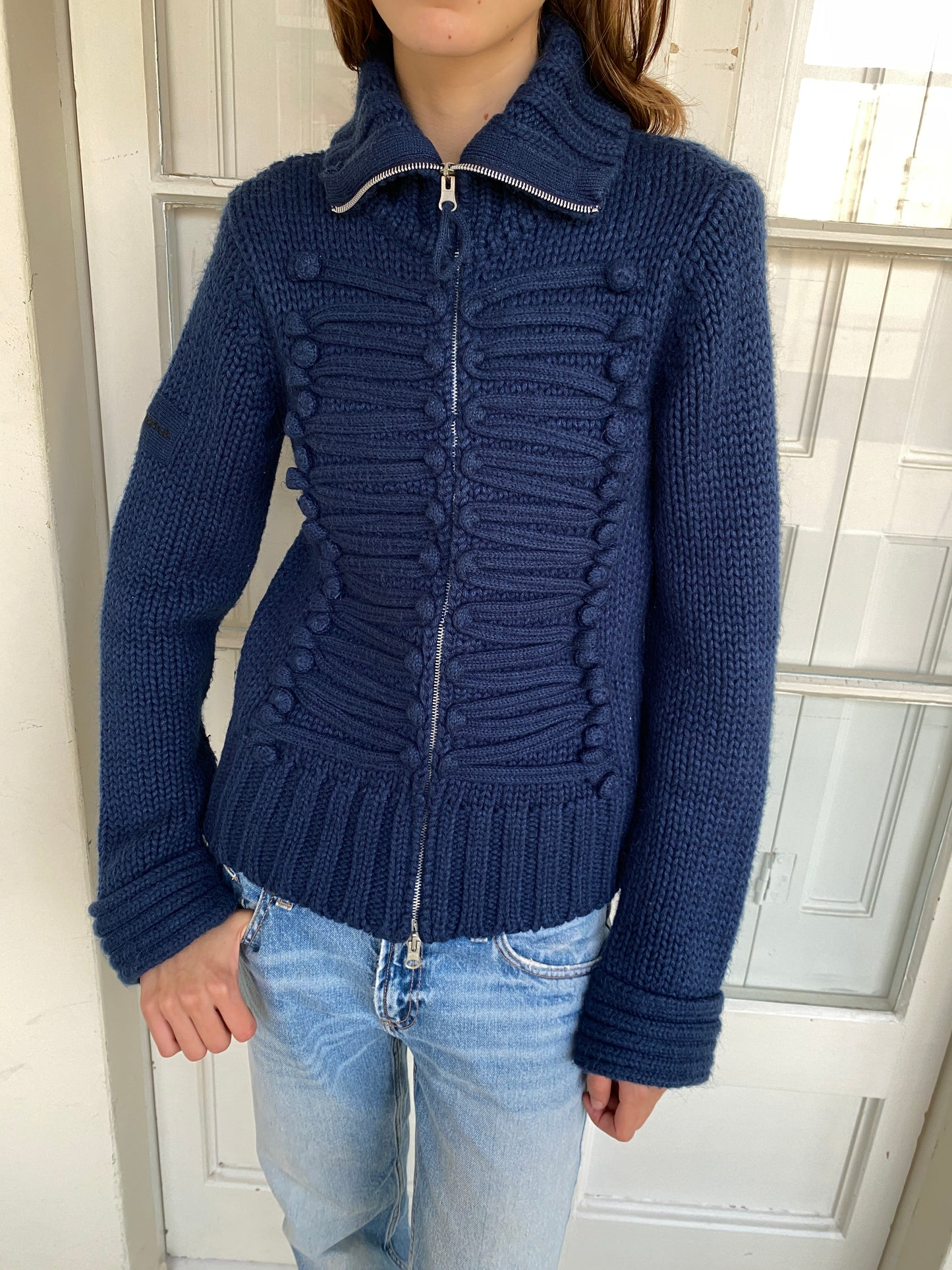 MILITARY PARADE ZIP SWEATER