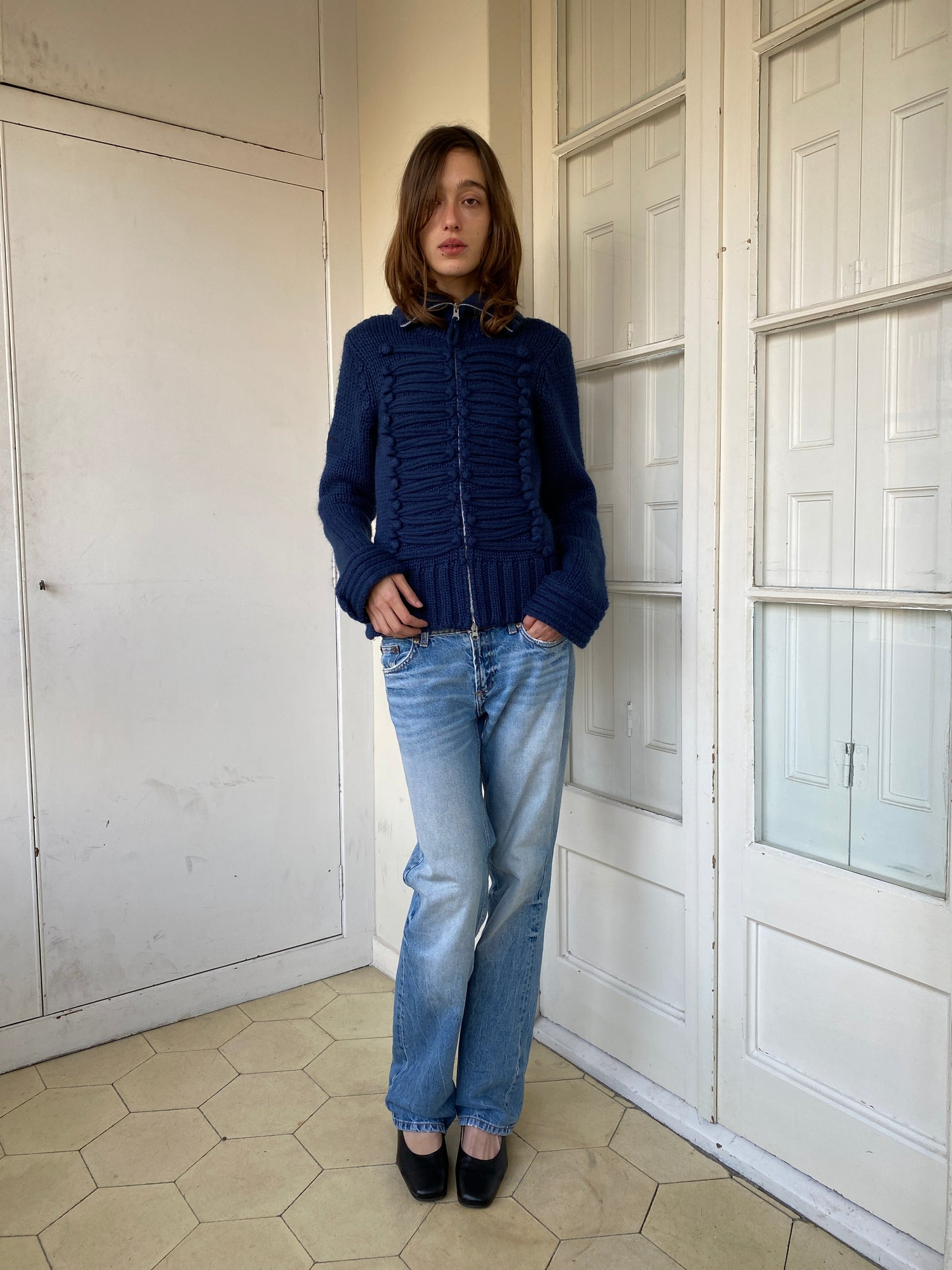 MILITARY PARADE ZIP SWEATER