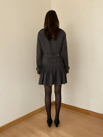 MAX&CO PLEATED WOOL COAT
