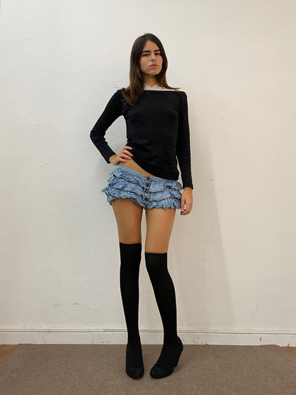 OFF-SHOULDER HOODIE TOP