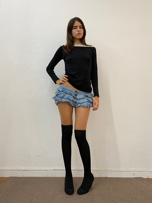 OFF-SHOULDER HOODIE TOP