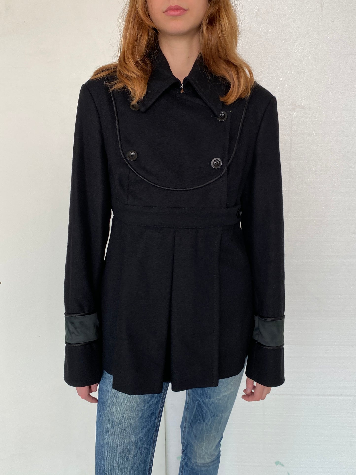 PLEATED WOOL JACKET
