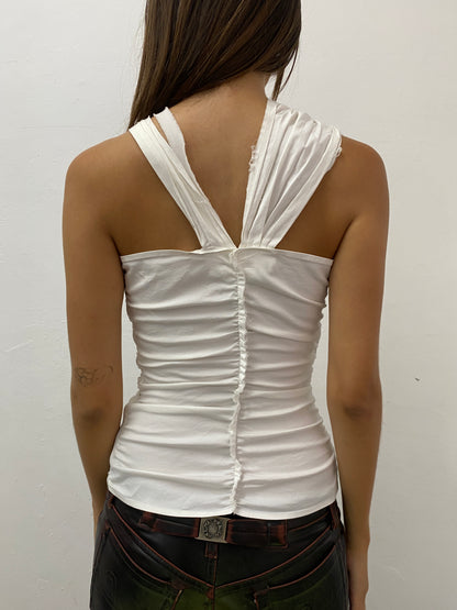 ROSETTE HALTER TOP