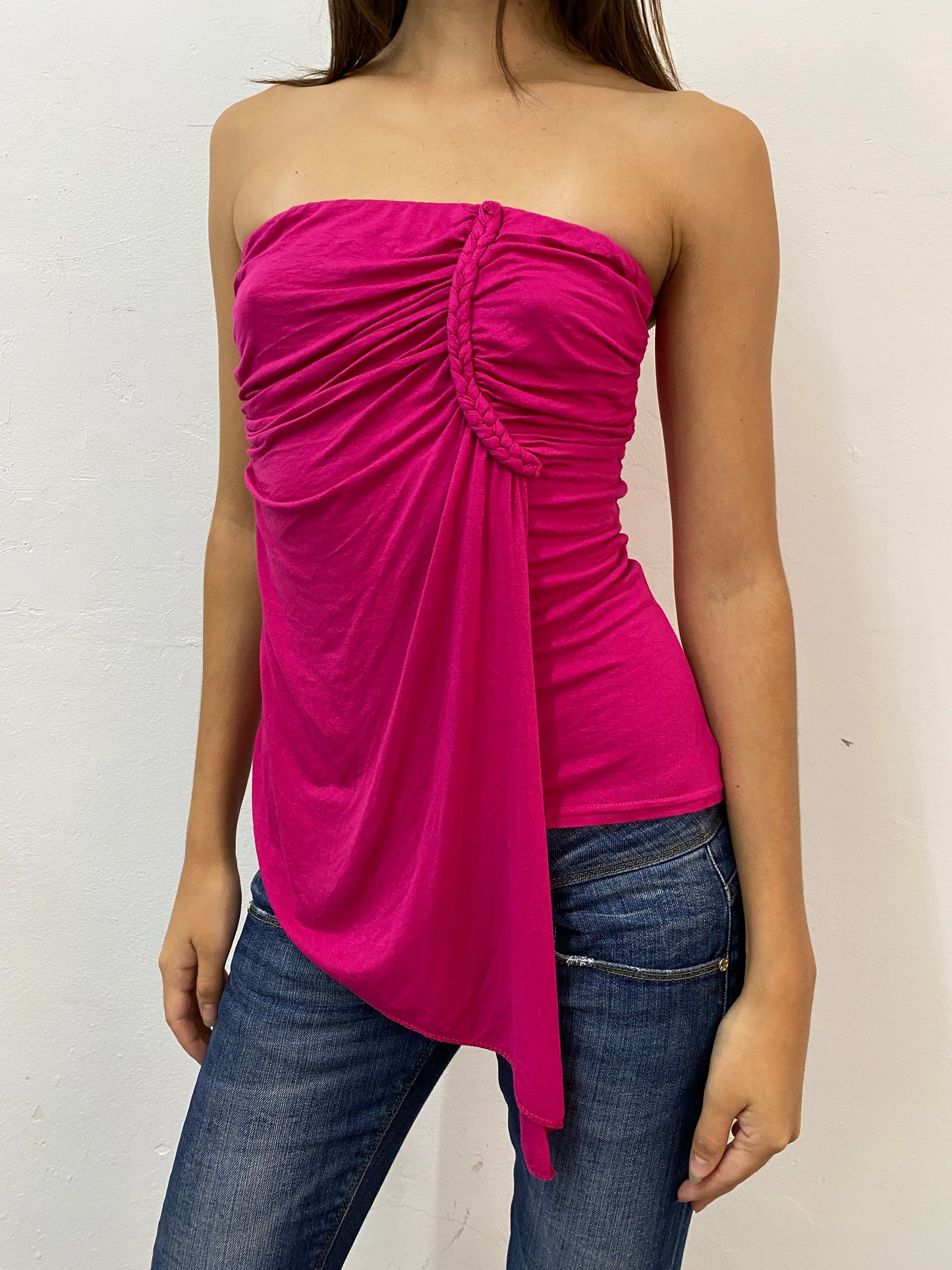 STRAPLESS BRAIDED TOP