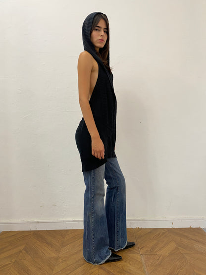 KNIT HOODED DRESS