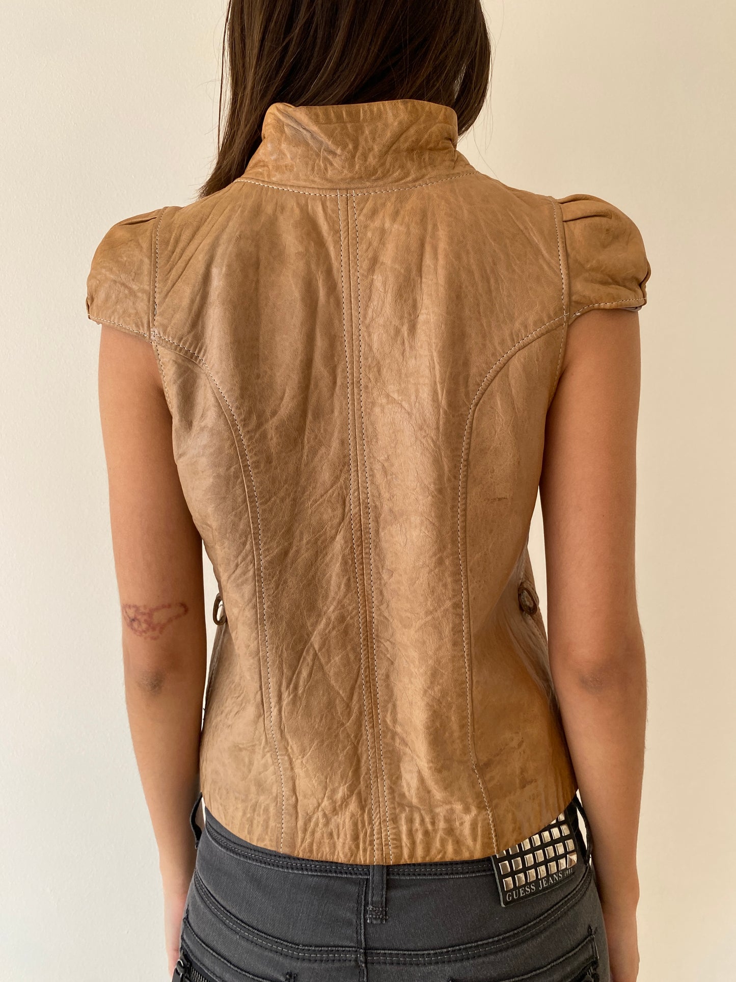 DANIELE ALESSANDRINI LEATHER VEST