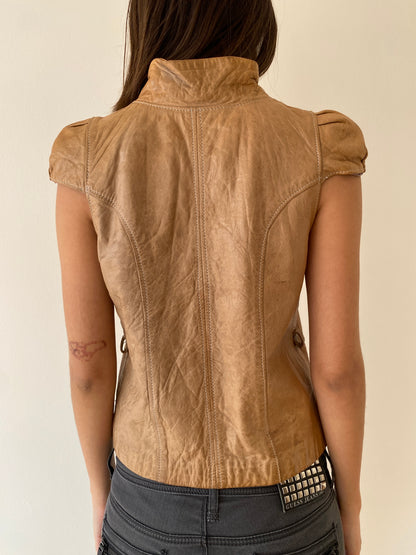 DANIELE ALESSANDRINI LEATHER VEST