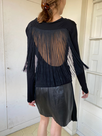 FRINGE OPEN BACK TOP