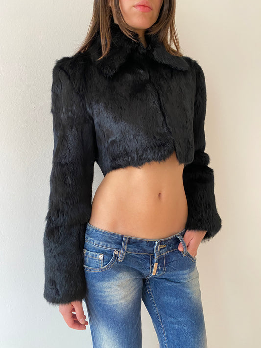 RABBIT FUR BOLERO JACKET