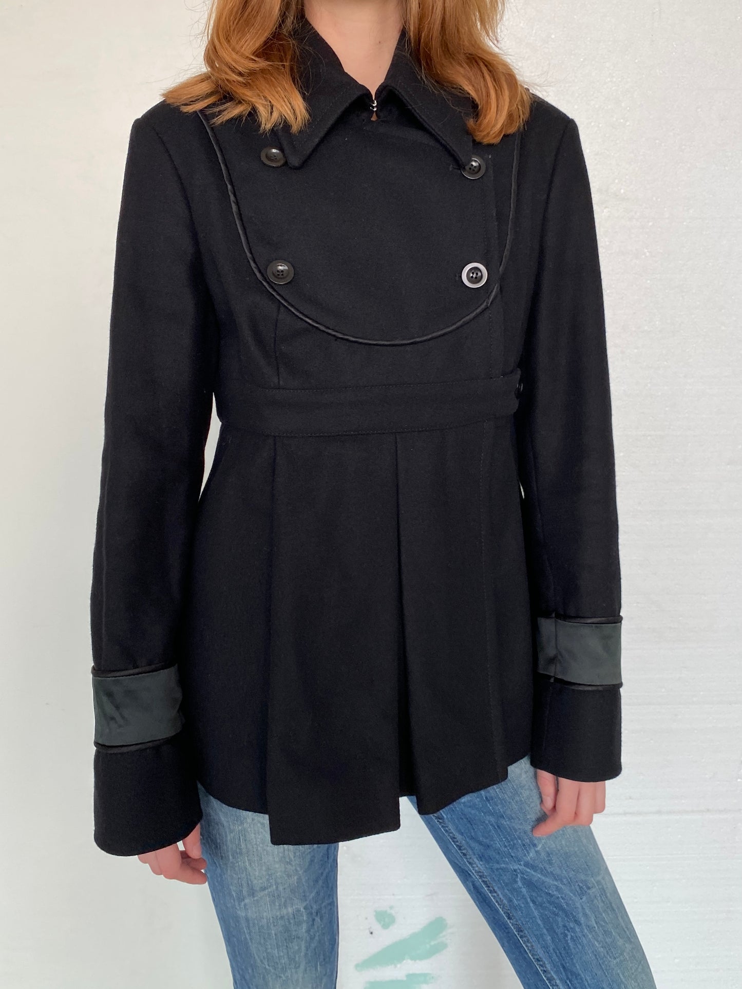 PLEATED WOOL JACKET
