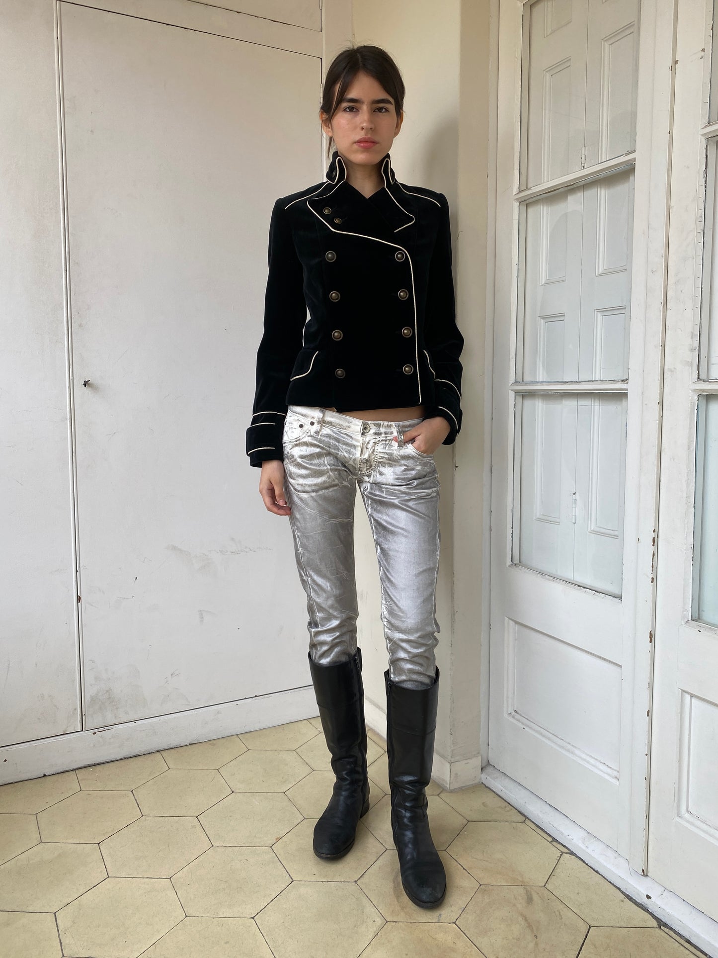 VELVET MILITARY JACKET
