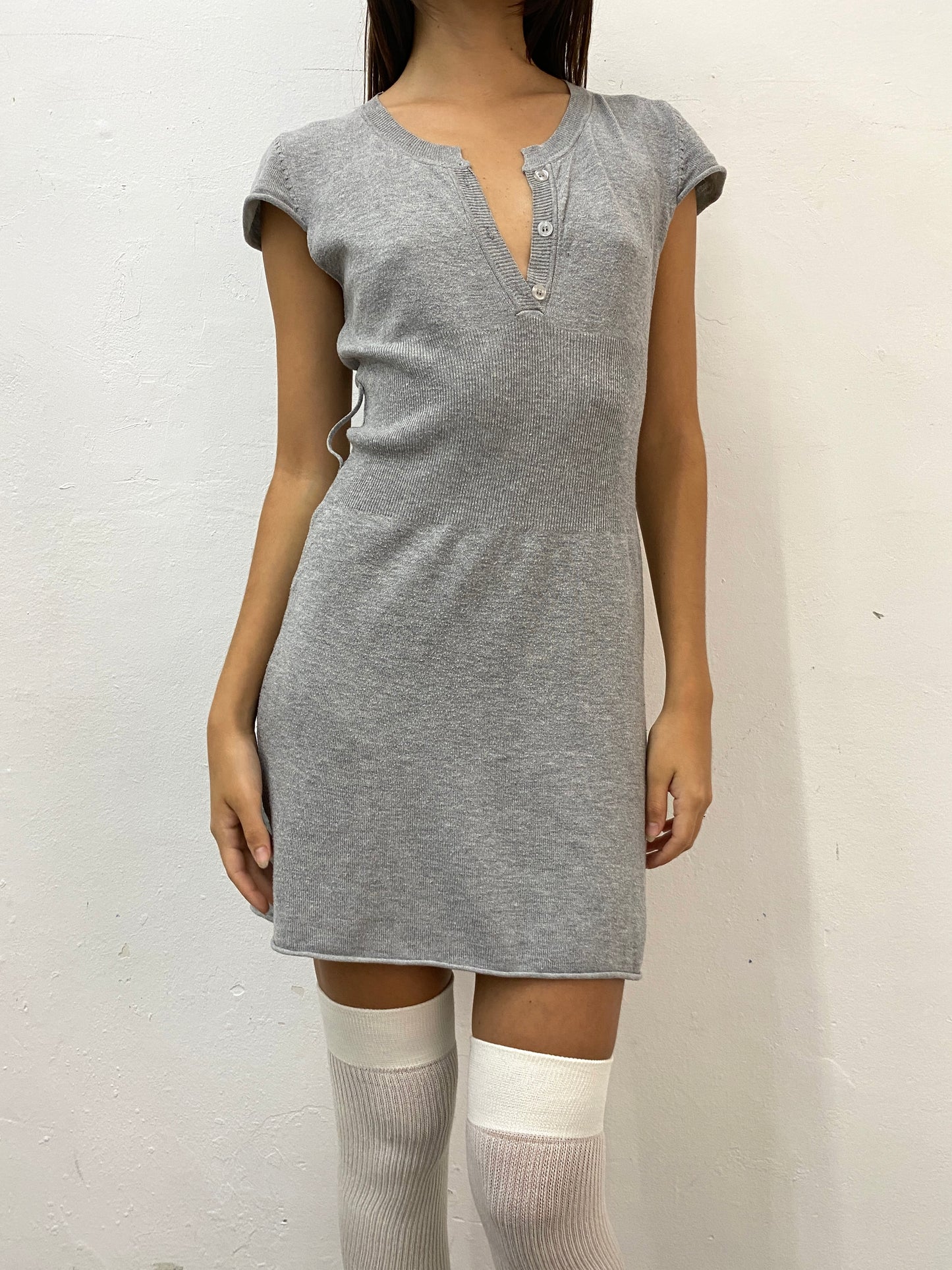 RIBBED KNIT DRESS