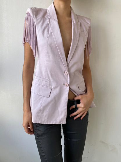 FRINGE PINK BLAZER