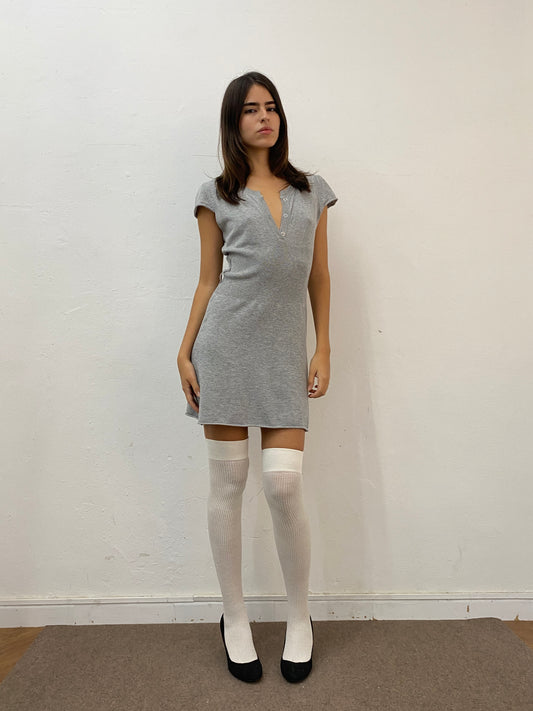 RIBBED KNIT DRESS