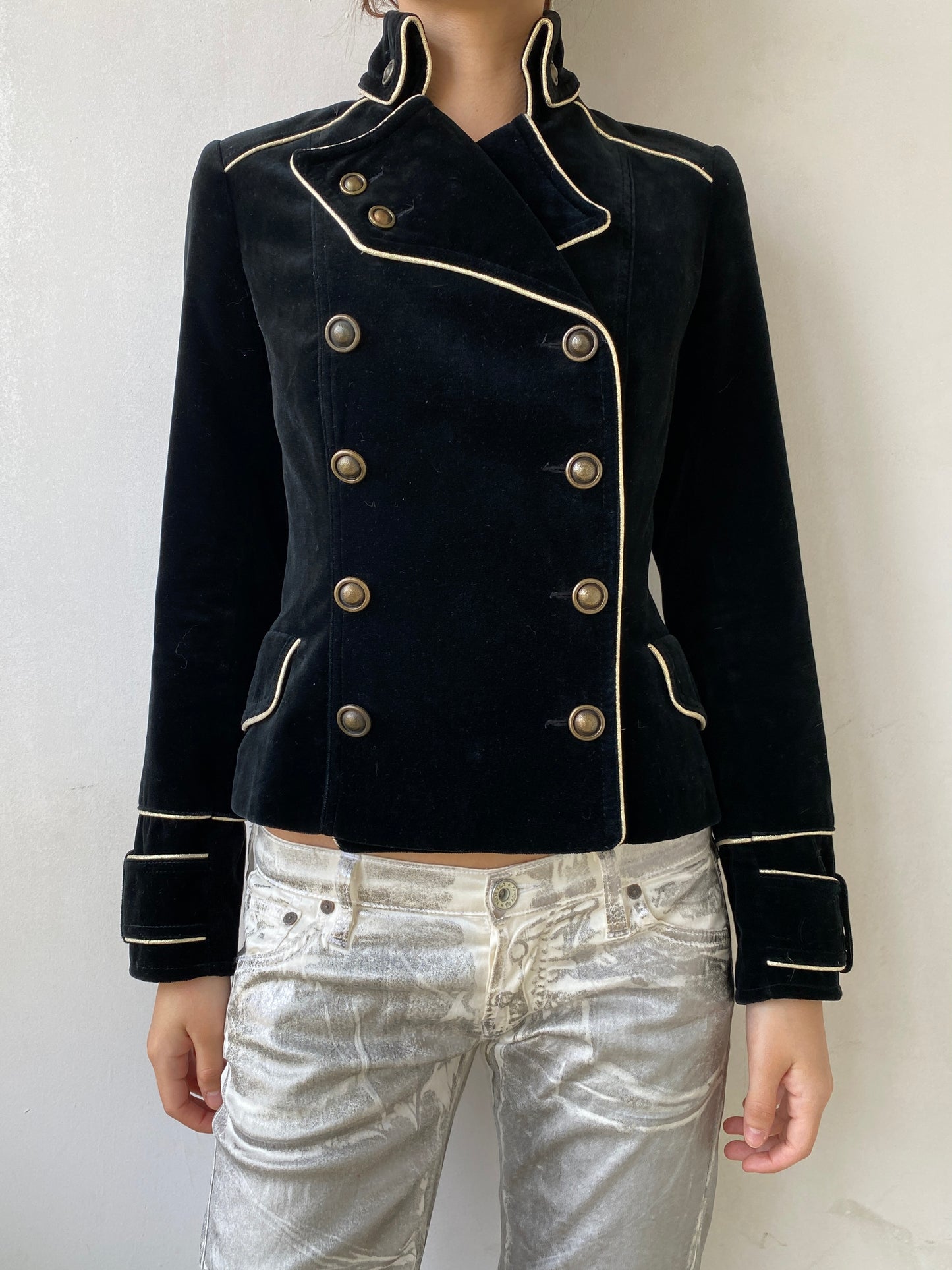 VELVET MILITARY JACKET