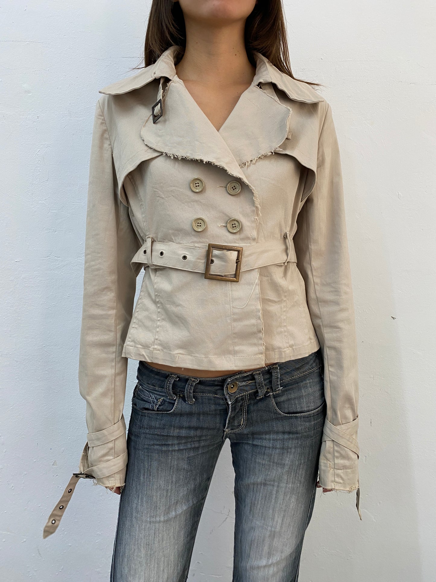 CROPPED TRENCH JACKET