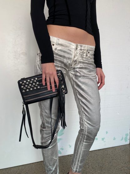 USA FLAG LEATHER BAG