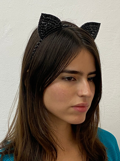BEADED CAT EAR HEADBAND