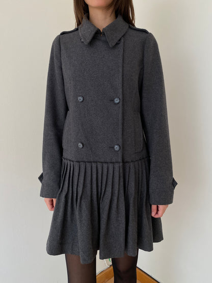 MAX&CO PLEATED WOOL COAT