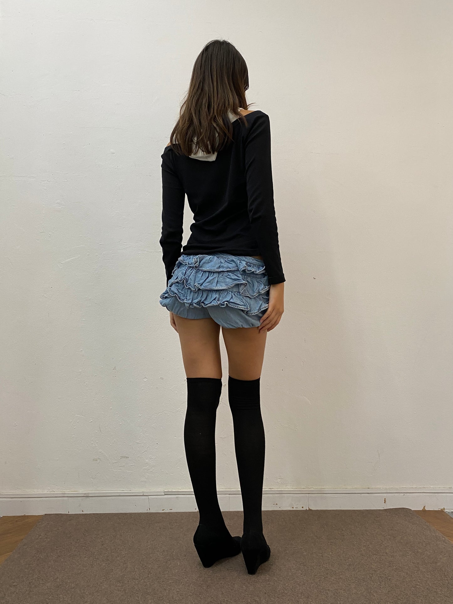 OFF-SHOULDER HOODIE TOP