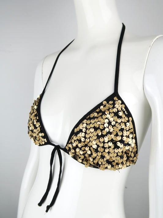SEQUIN BIKINI TOP